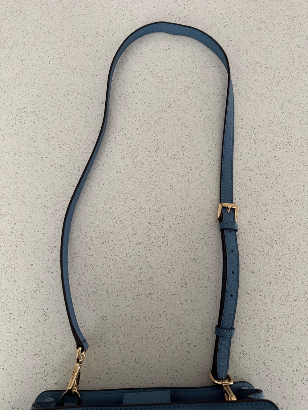 Michael Kors Dusty Blue Saffiano Leather Satchel with Gold Hardware - Picture 5 of 8